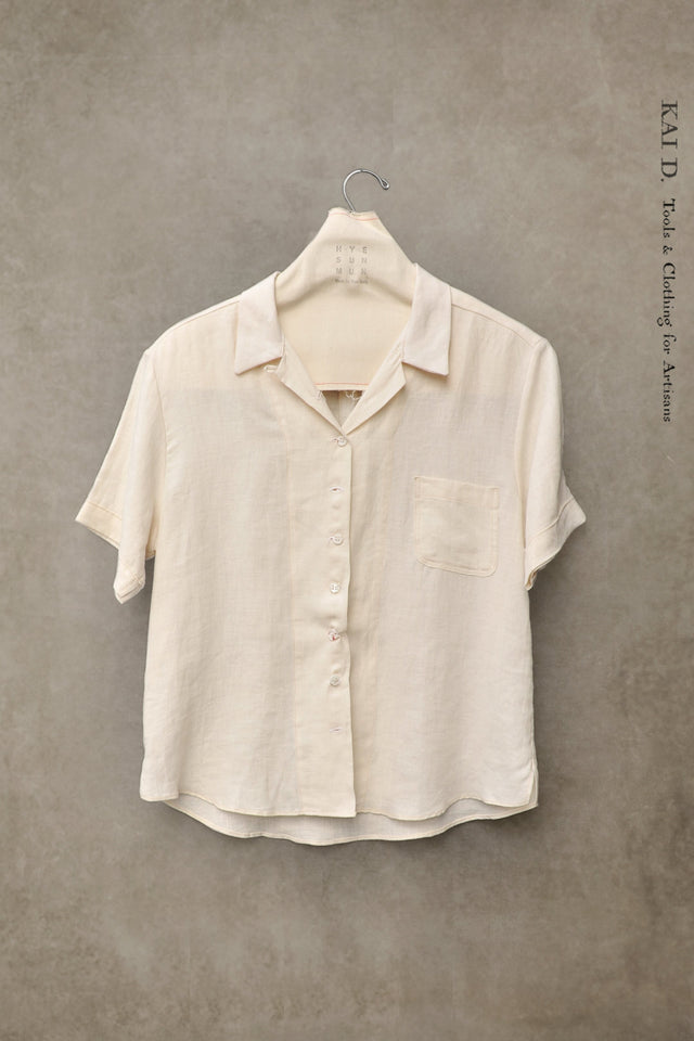 Margaret Shirt - Belgian Cream Linen - M