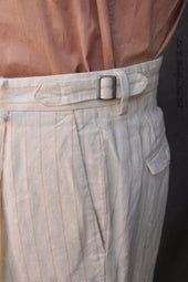 Wyatt One Pleat Pants Eggshell 46 48 50 52