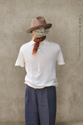 Folk Cotton Linen Polo S M