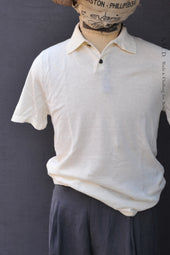 Folk Cotton Linen Polo S M