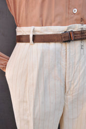 Wyatt One Pleat Pants Eggshell 46 48 50 52