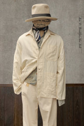 Creek Artist Jacket Cotton Linen Eggshell 48 50
