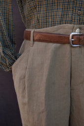 Linen Single Pleat Pants Limestone S M L