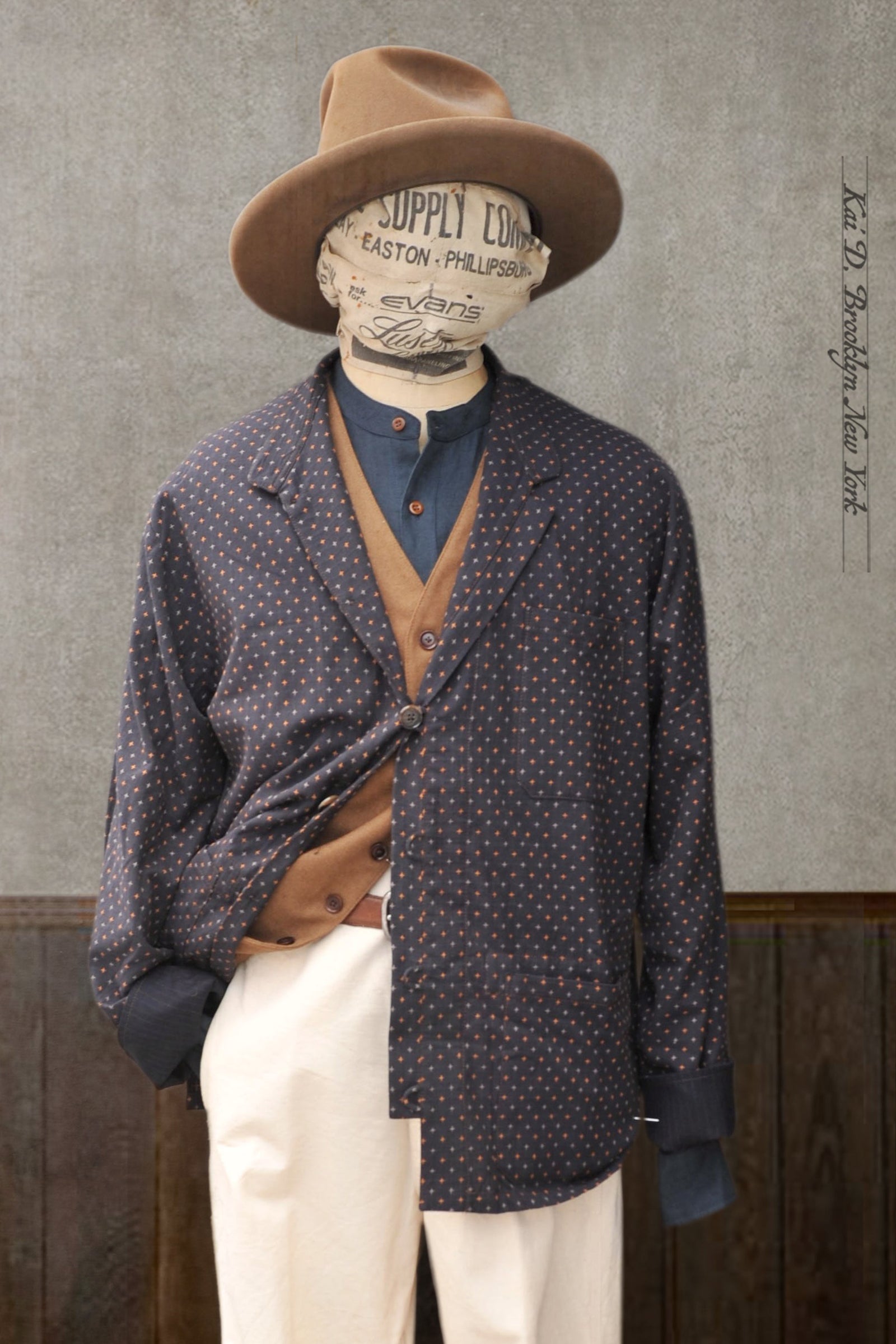 O'Hara Shirt - Ink Blue Novel Sashiko Cotton 2 - L