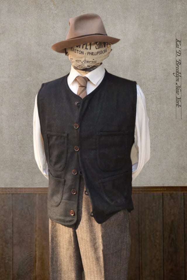 Cruiser Vest - Deep Charcoal Wool - XL