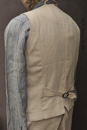 Daniel Vest Natural Linen M L