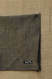 Italian Linen Pocket Square Dark Green Heather