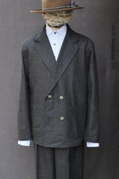 Double Breasted Jacket Prince Of Wale Flannel 48