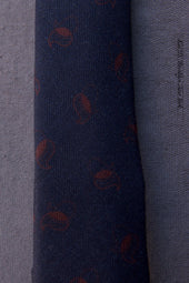 Printed Paisley Wool Tie