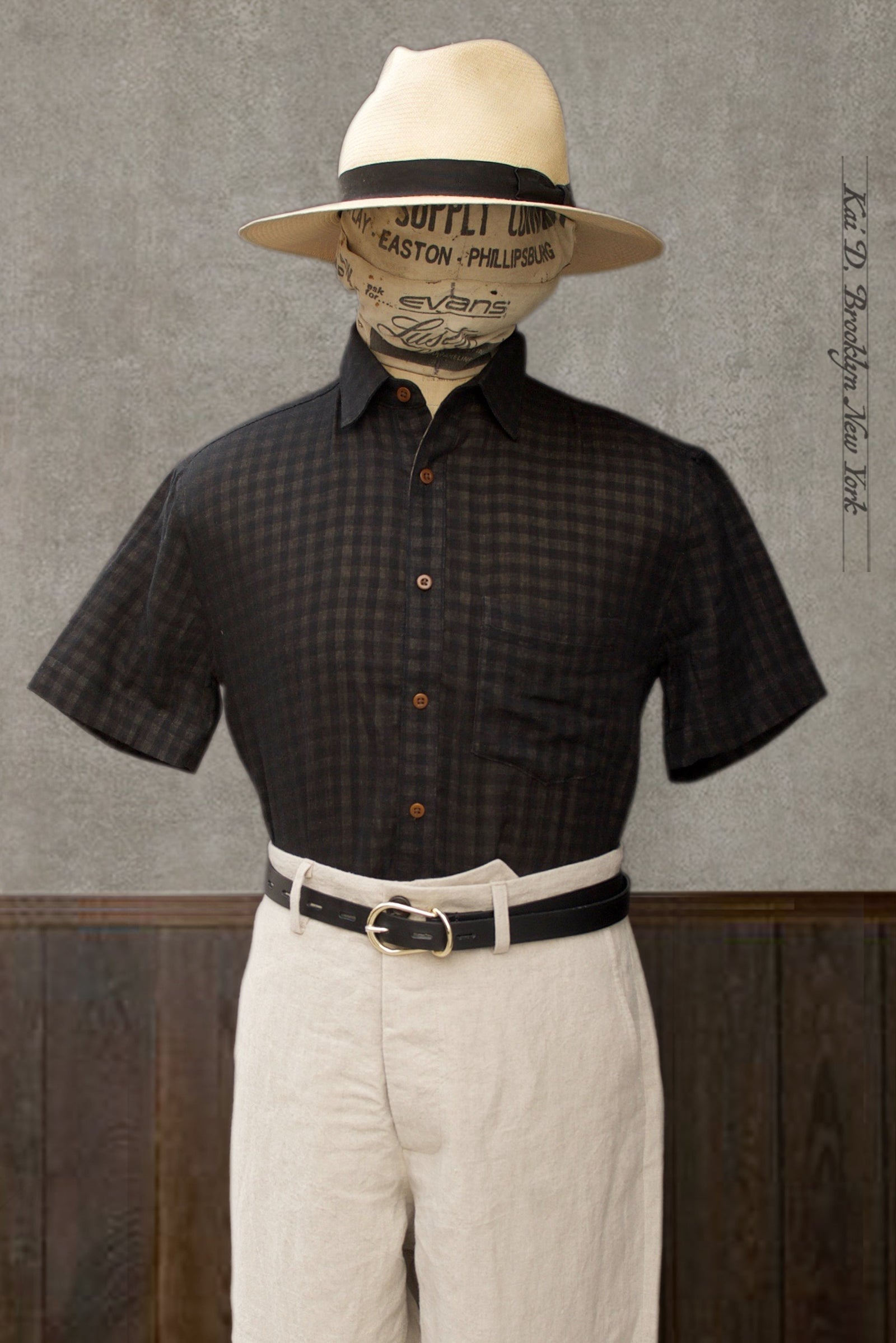Cassady shirt - Ultra Soft Double Gauze Cotton Check - S, M, L, XL, XXL