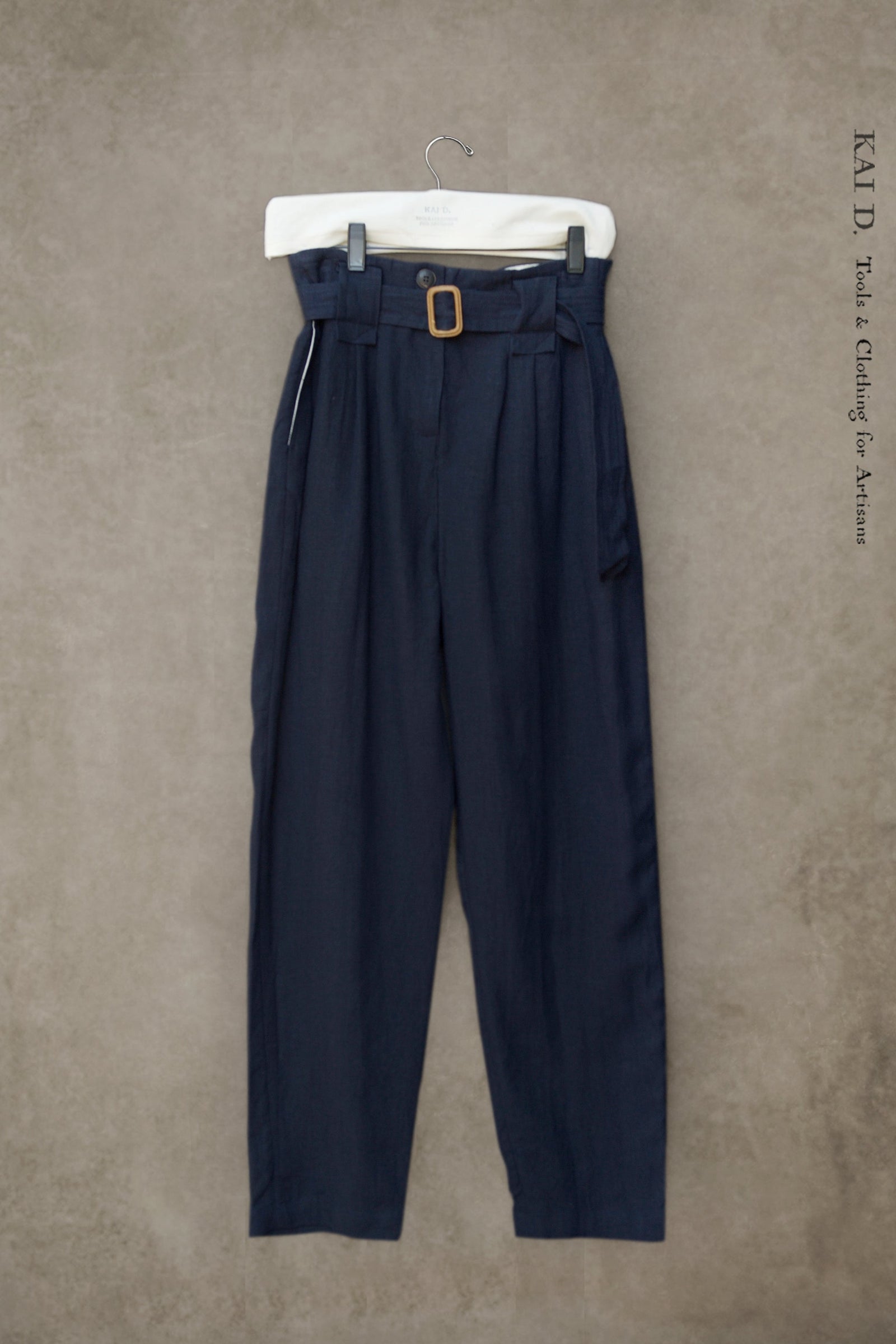 Kaylee Belted Pants - Deep Sea Blue - L