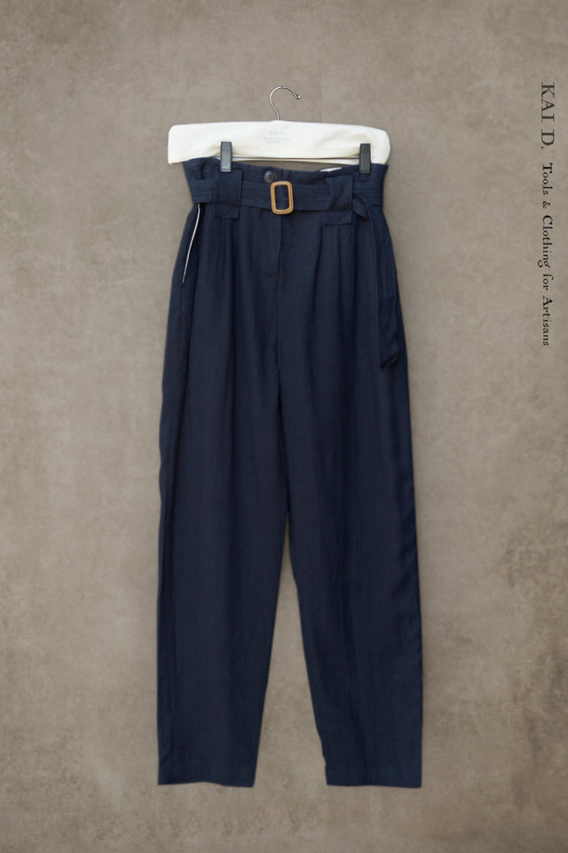Kaylee Belted Pants - Deep Sea Blue - L