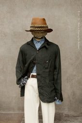 Degas Work Jacket Washed Heavy Linen S L Xl