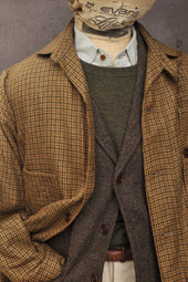 Degas Work Jacket English Wool Gold Check L