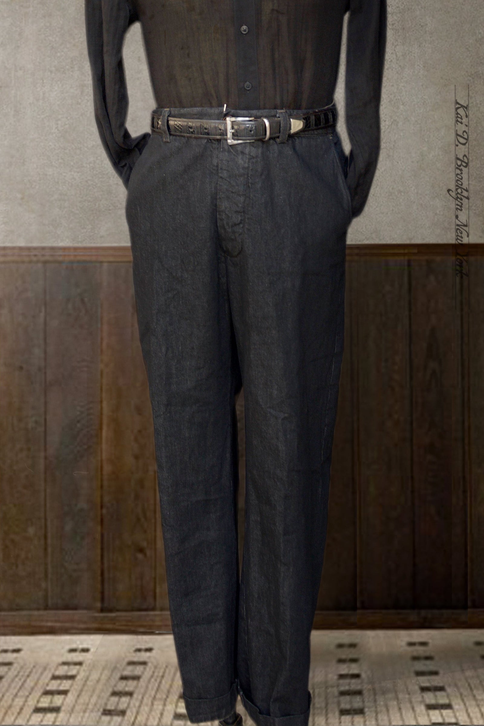 Bosun Pants Cotton Linen Denim 30 38