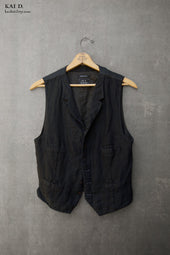 Doyle Vest Garment Dyed Heavy Linen M