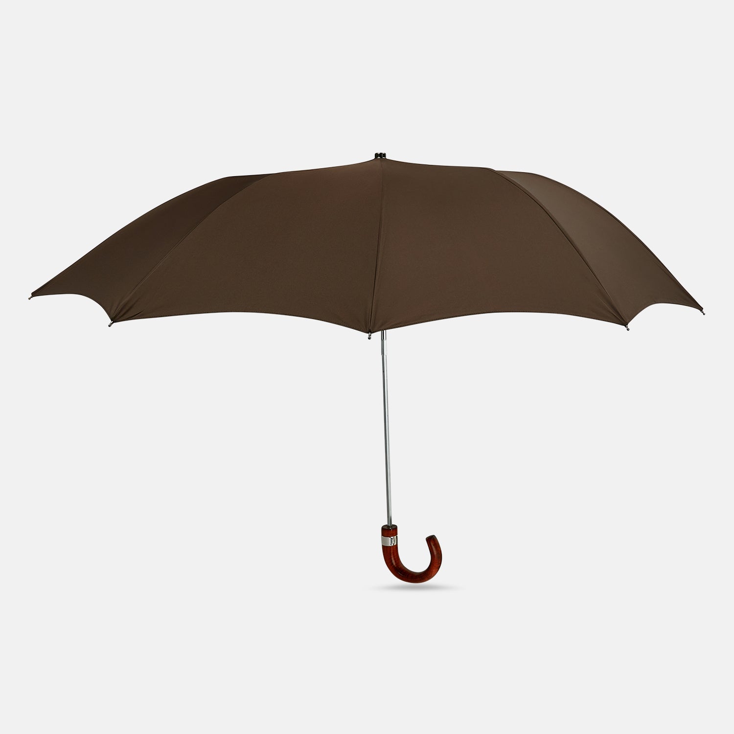 Telescopic Umbrella With Maple Crook Handle