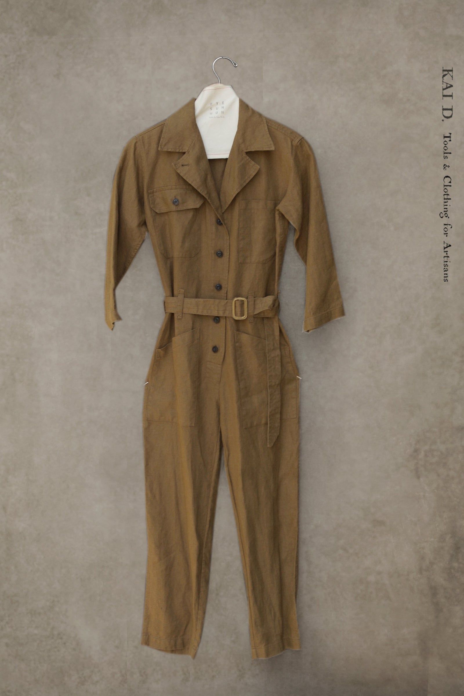 Earhart Jumpsuit - Japanese Linen - Wheat - XS