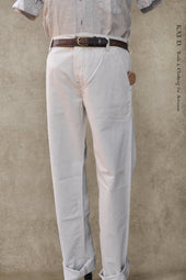 Bologna Slim Cut Trousers Bone 30 32 34