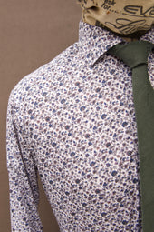 Tuscany Floral Shirt Blue 40 42 44