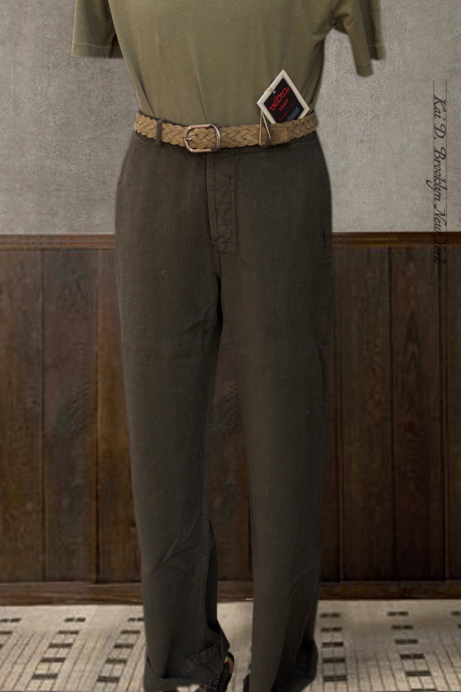 Heavy Linen Wide Leg Chore Pants Elk 31 32 34 36