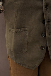Heavy Linen Work Vest Elk 42 44 46 48 50
