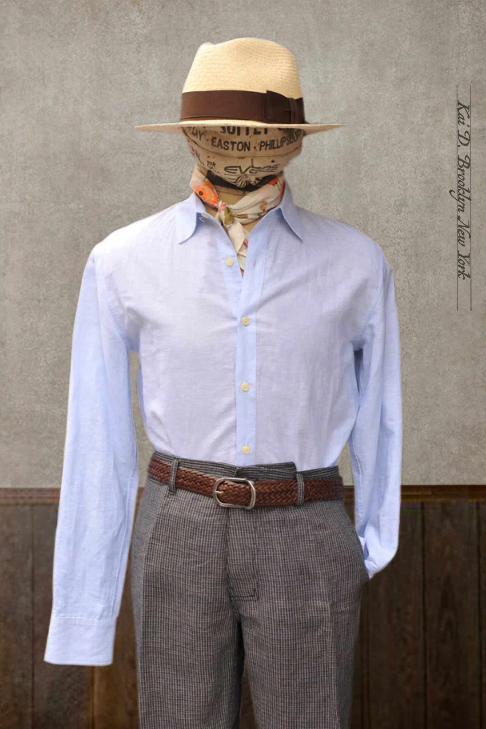 Delancey Shirt End On End Stripe Linen Pale S M L Xl