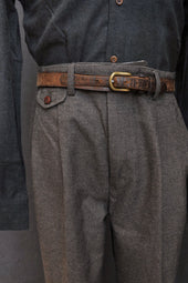 Enfield Pleated Trousers Cotton Tweed 48 50