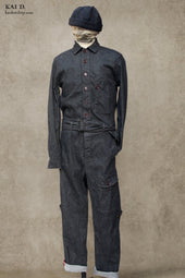 Lindbergh Flight Suit Cotton Linen Denim S M L