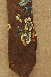 Linen Floral Tie