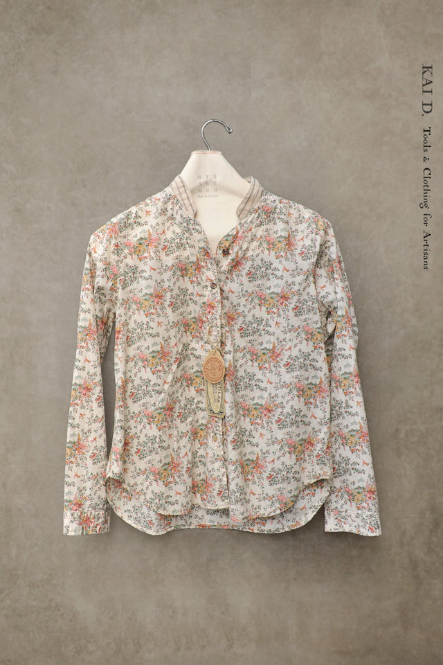 Melissa Shirt - Oatmeal Liberty Floral Cotton - S, M
