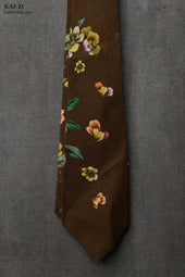 Linen Floral Tie
