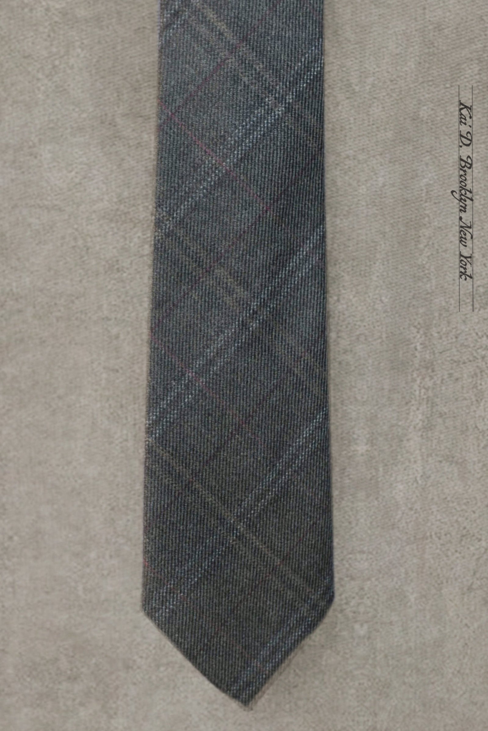 Virgin Wool Plaid Tie