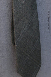 Virgin Wool Plaid Tie