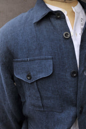 Ellis Safari Jacket Indigo Linen 48 50 52