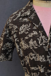 Short Sleeve Slater Shirt Brown L
