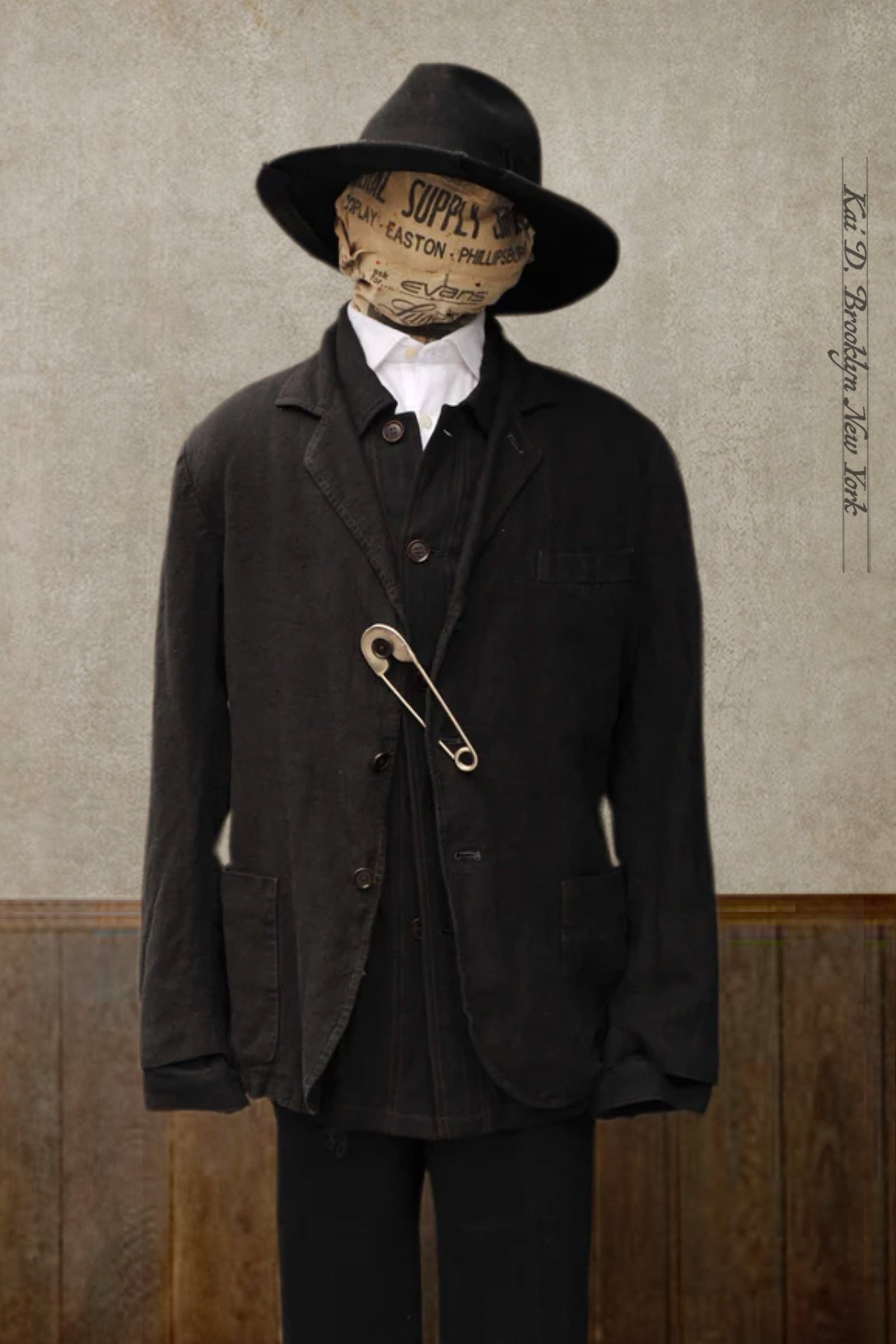 Garment Dyed Shoemaker Jacket - Heavy Linen Black - L/XL