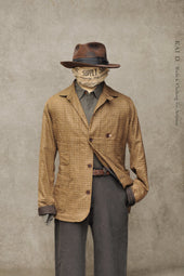 Degas Work Jacket English Wool Gold Check L