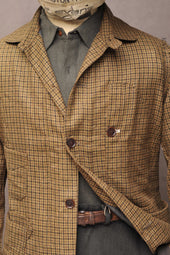 Degas Work Jacket English Wool Gold Check L