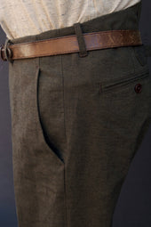 Borough Pants Two Tone Cotton Linen Tweed 30 32 34 36