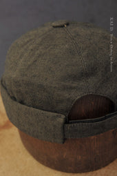 Watch Cap Cotton Linen Tweed M L