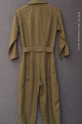 Earhart Jumpsuit Belgian Linen Thyme M