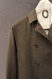 Keaton Trench Coat Cotton Linen Tweed S M L