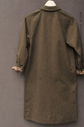 Keaton Trench Coat Cotton Linen Tweed S M L