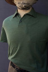 Folk Cotton Linen Polo Xl