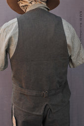 Tony Classic Vest Green Cotton Linen M L
