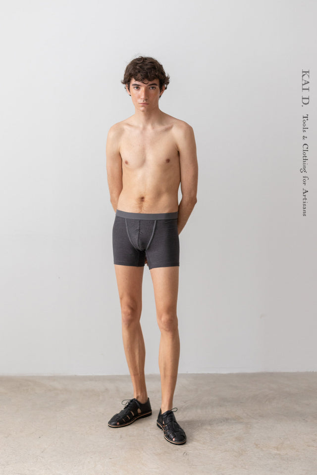 Linen Boxer Brief - Anthracite - M, L