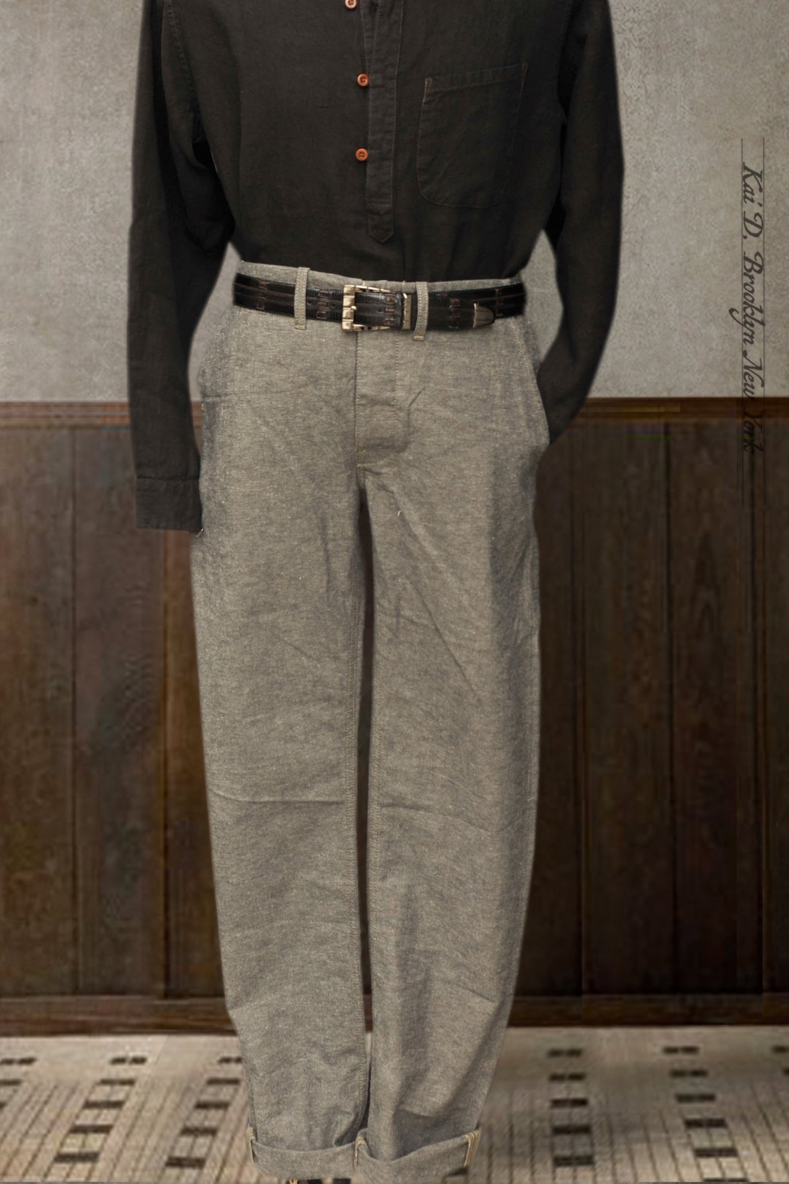 Bologna Slim Cut Trousers - Texture Grey - 30, 34, 36