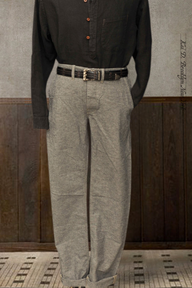 Bologna Slim Cut Trousers - Texture Grey - 30, 34, 36