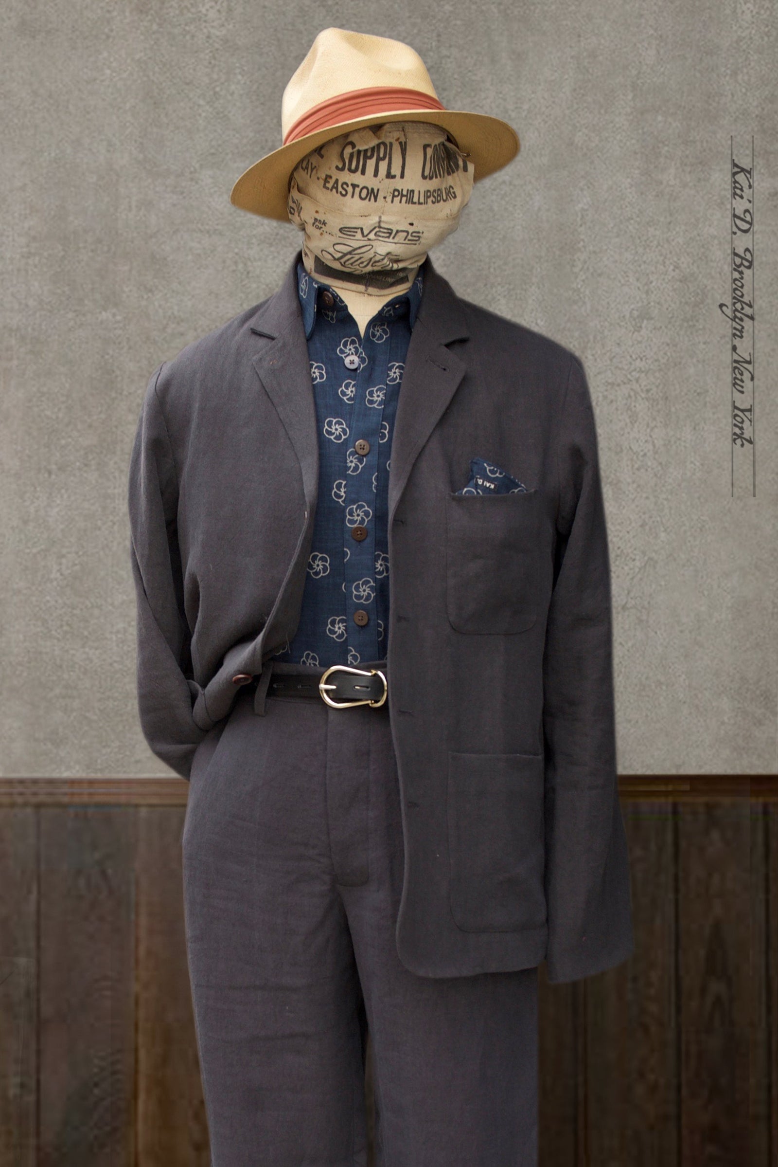 Ginsberg Jacket (Relaxed Cut) - Mineral Grey Sabi Linen - M, L, XL